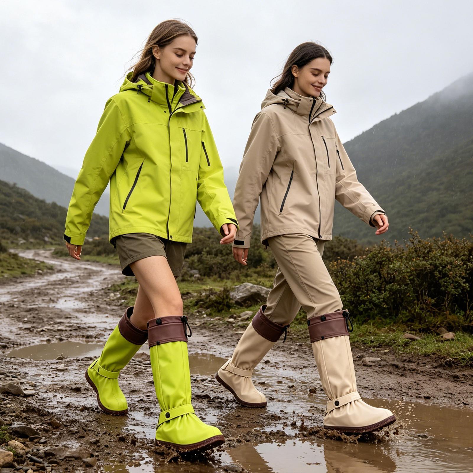 Cycling Commute Shoes - Rain Boot Covers Zipper Reusable Anti-Slip